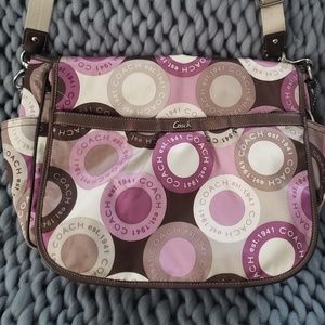 Pink Coach Diaper Bag